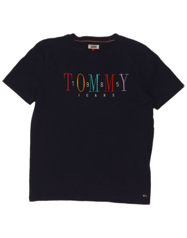 Tommy Hilfiger Herre grafisk T-shirt Top Medium Navy Blue