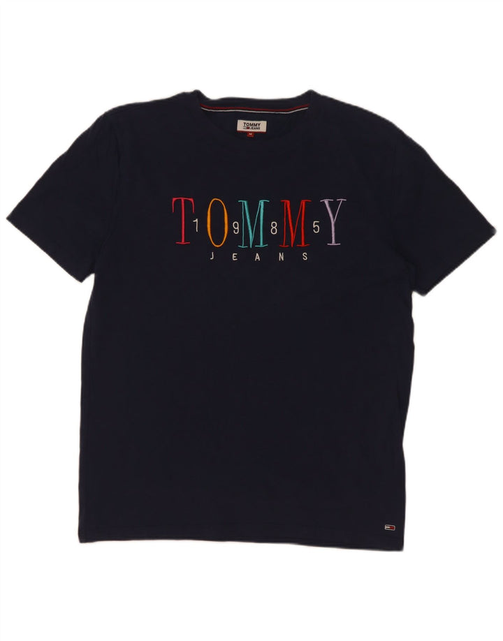 Tommy Hilfiger Herre grafisk T-shirt Top Medium Navy Blue