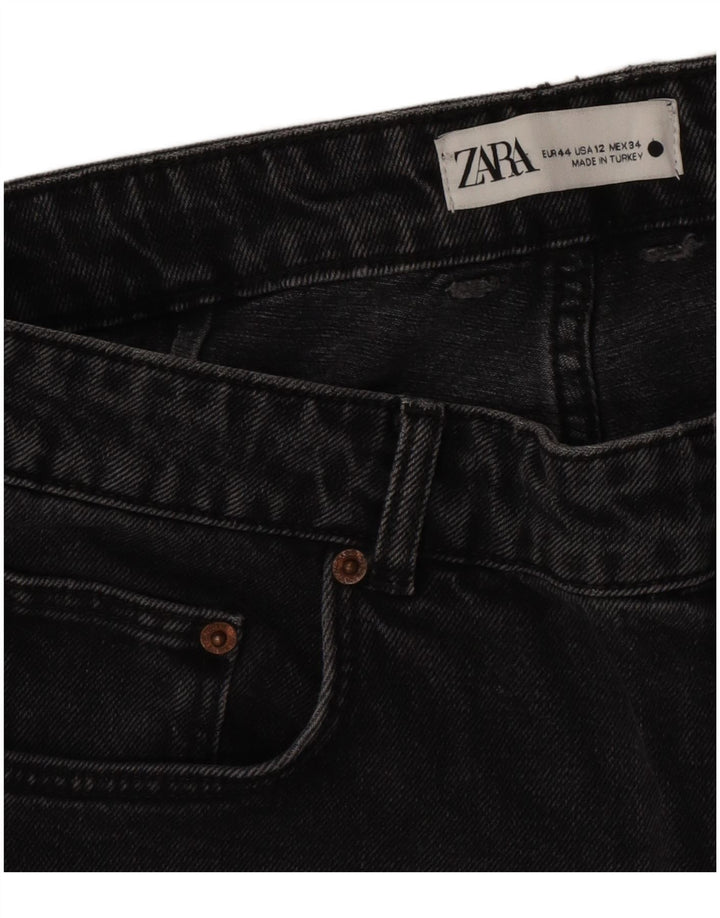 Zara Womens Crop Flared Jeans EU 44 XL W34 L26 Grå