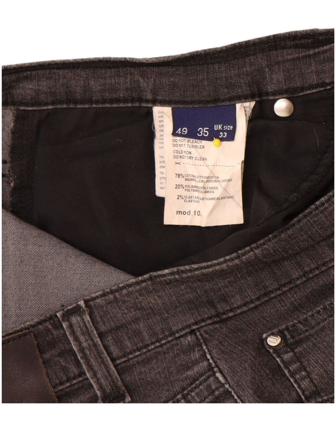 Trussardi Lige Jeans til kvinder W33 L31 Grå Bomuld
