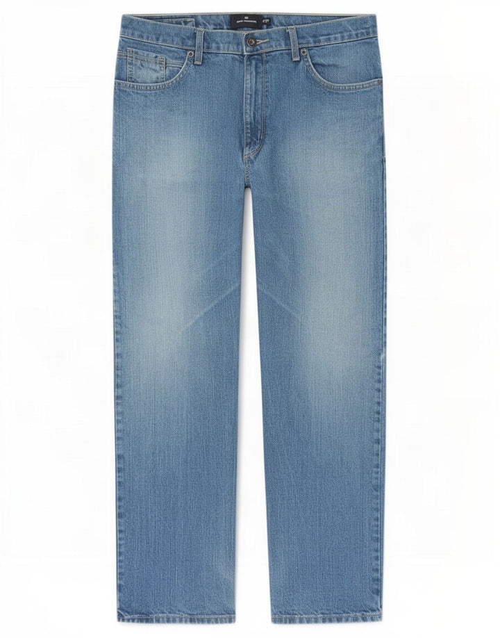 Marks & Spencer Herre Blue Harbor Straight Jeans W34 L31 Bomuld