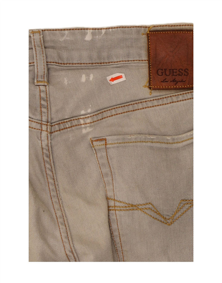 GUESS Distressed Skinny Jeans til mænd W32 L32 Grå bomuld