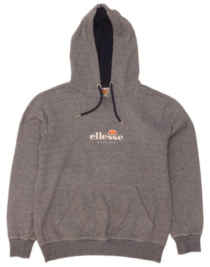 Ellesse Herre grafisk hættetrøje Jumper Medium Grey Flecked Bomuld