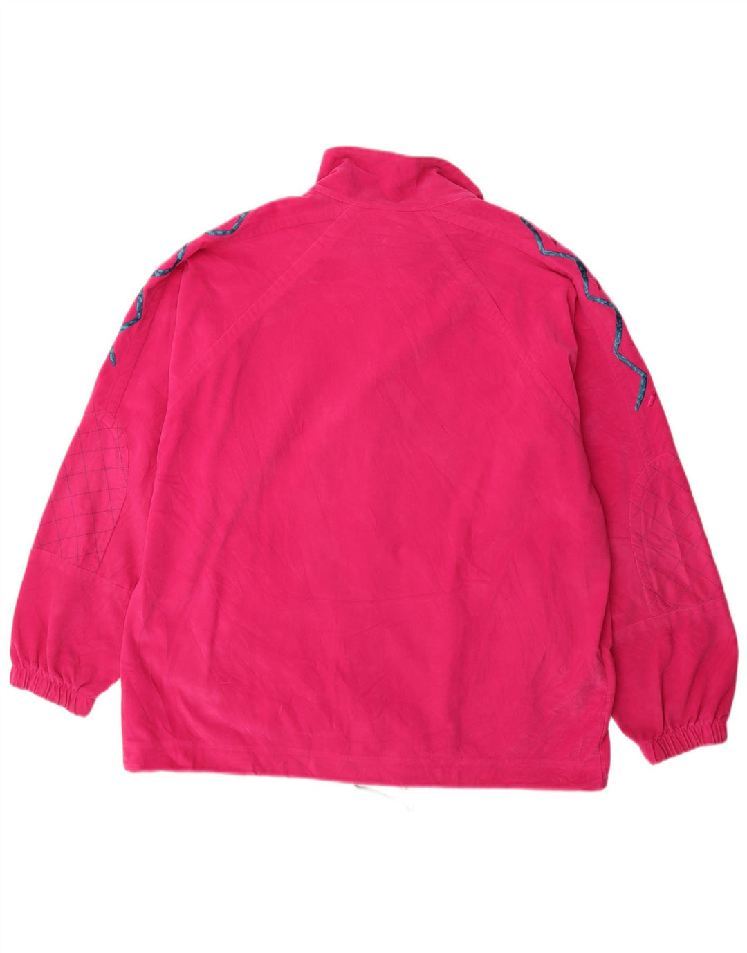 DIADORA Womens Oversized Tracksuit Top Jacket UK 16 Large Pink Polyester