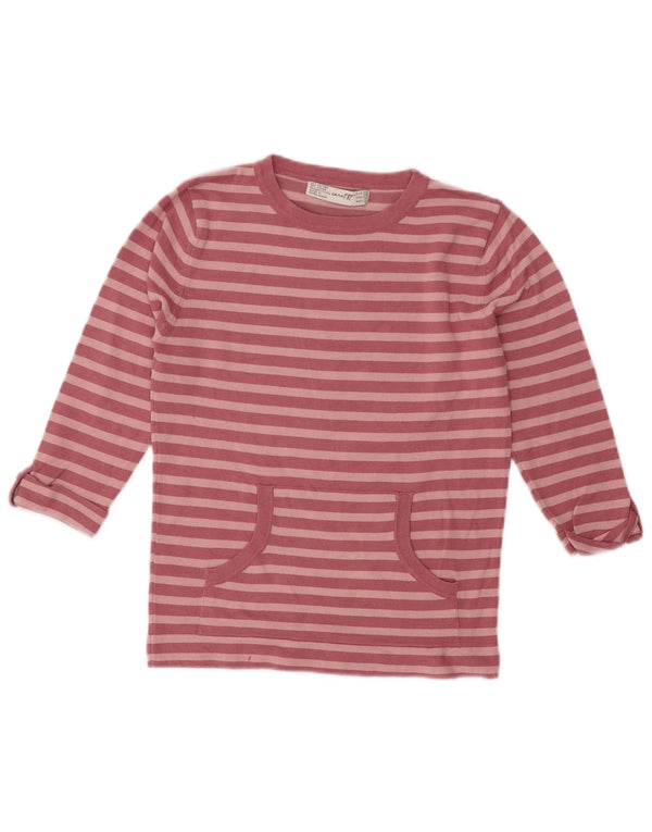 ZARA pigetop 3/4 ærme 11-12 år medium pink stribet bomuld