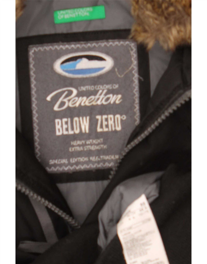 Benetton Herre hættepolstret jakke IT 50 Large Sort