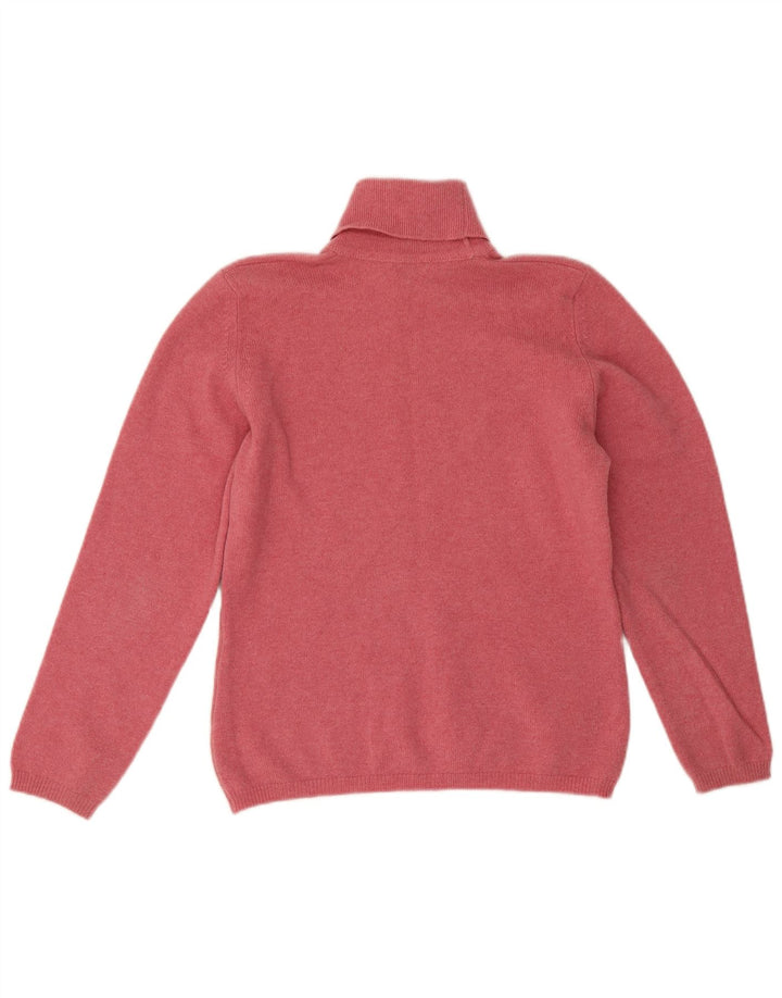 Lyle & Scott Dame Rullehals Sweater UK 14 Medium Pink