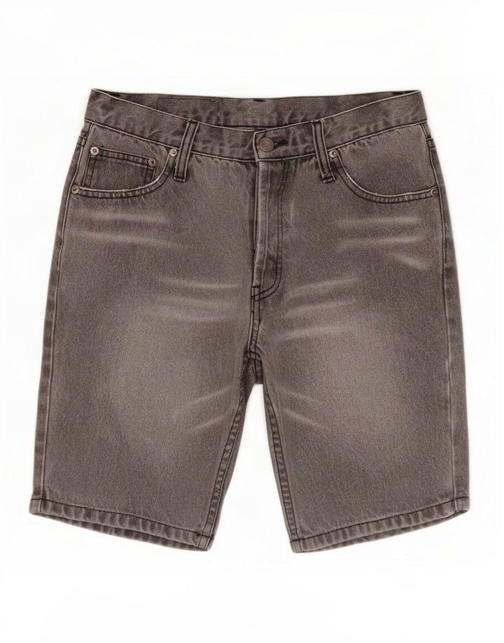 Billige Mandag Herre Denim Shorts Medium W30 Grå Bomuld