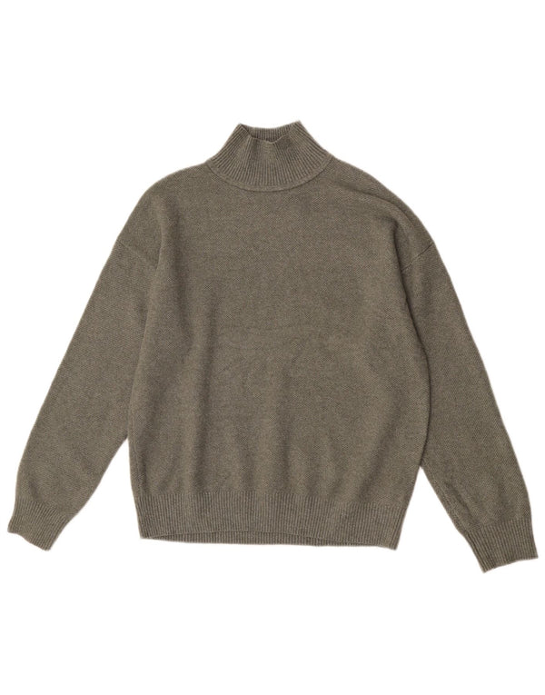 Marks & Spencer Dame Turtle Neck Jumper Sweater UK 10 Small Khaki