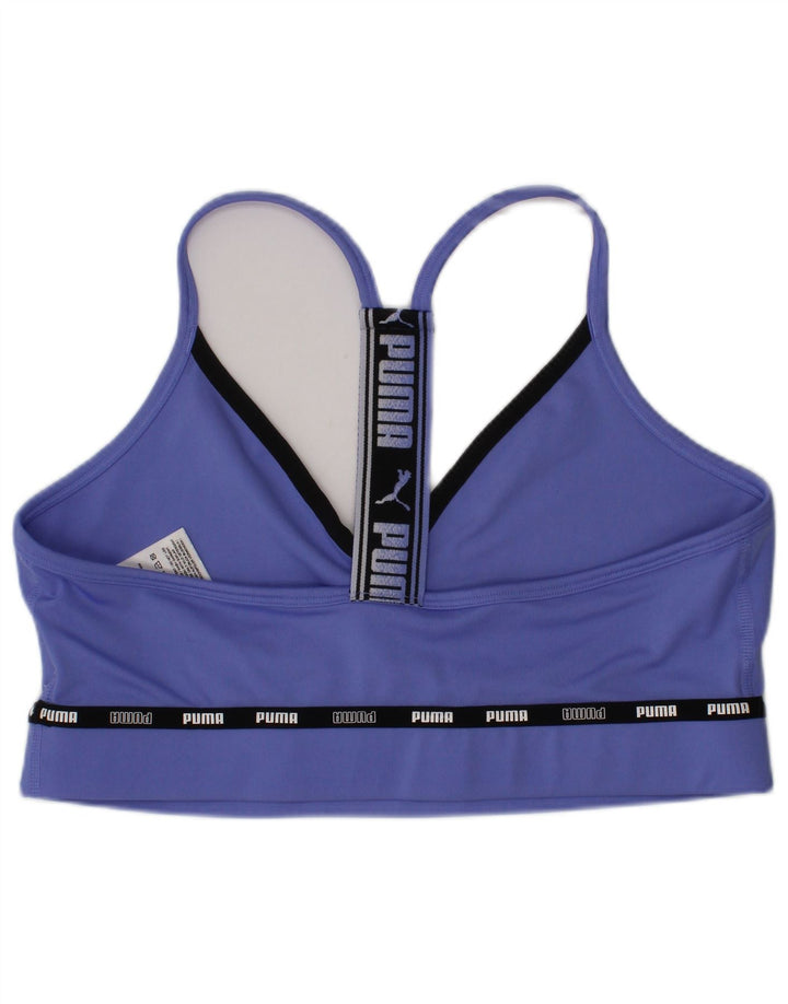Puma Graphic Sport BH Top Medium Blue Polyester Sports