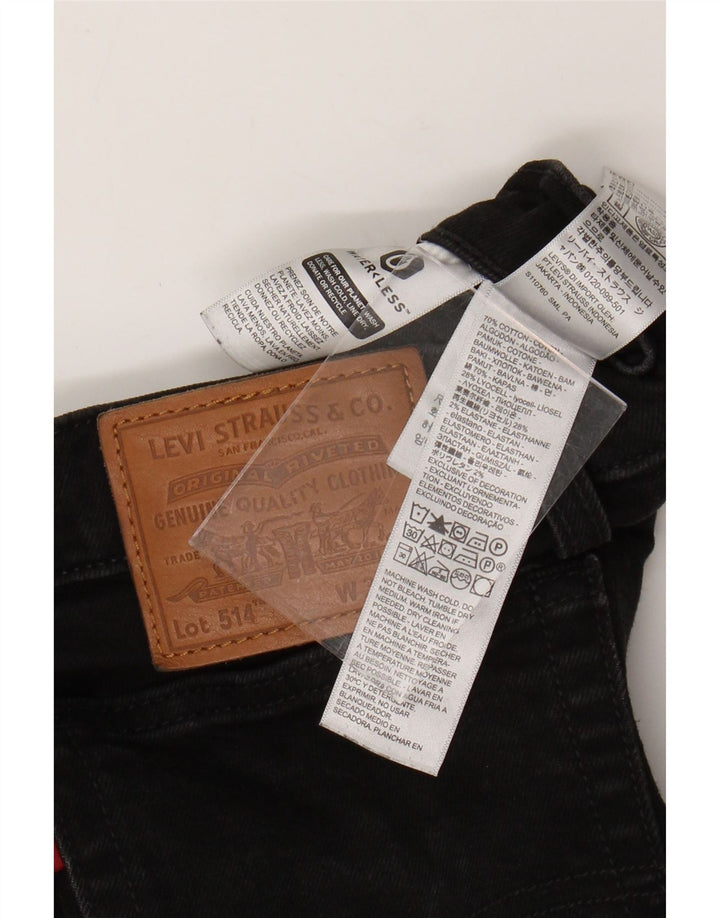 Levi's Herre 514 lige jeans W33 L28 sort bomuld