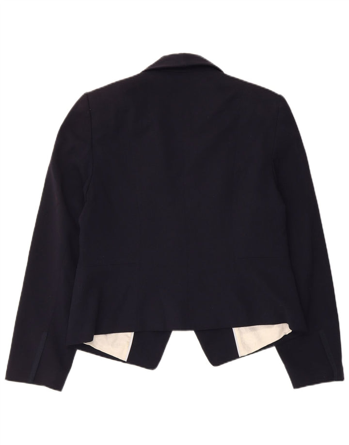 Marks & Spencer Dame Blazer Jacket UK 12 Medium Navy Blue Polyester