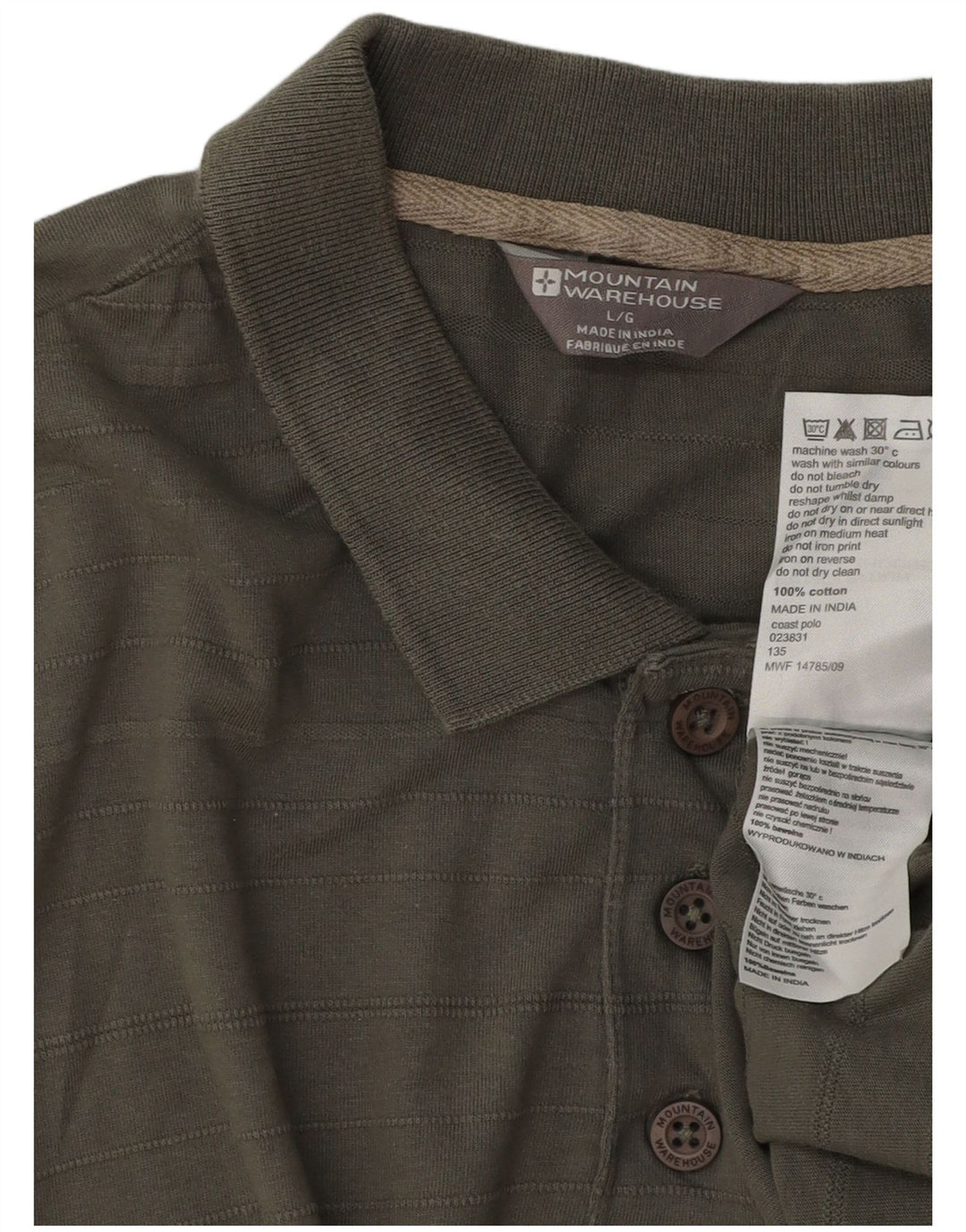Mountain Warehouse Herre Polo Shirt Stor Khaki Bomuld