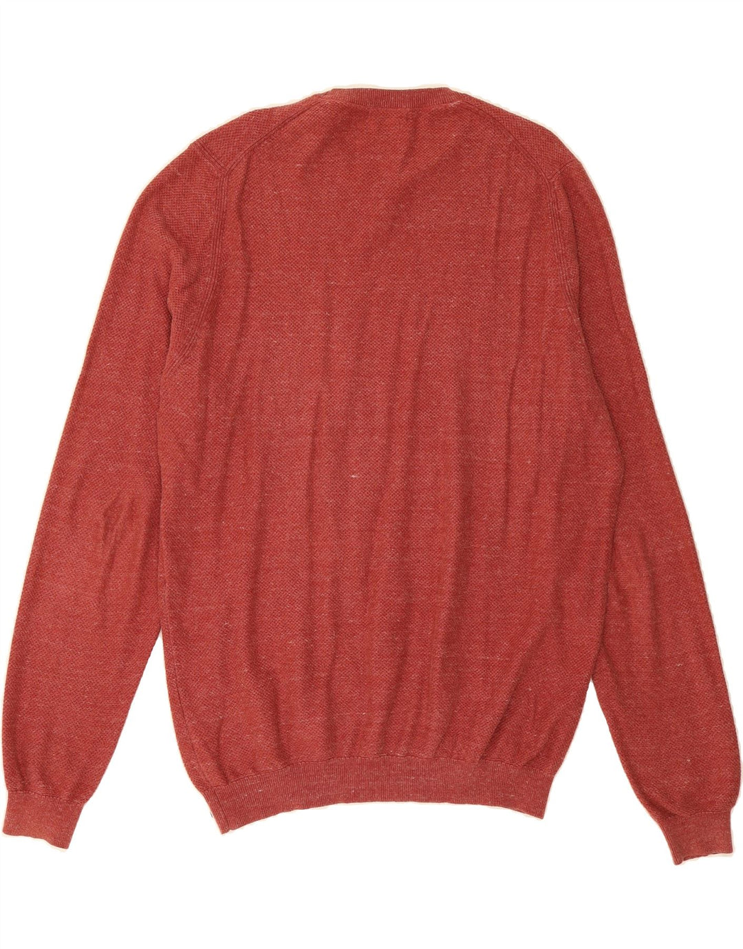 MASSIMO DUTTI Mens Crew Neck Jumper Sweater XL Maroon Cotton Vintage Massimo Dutti and Second-Hand Massimo Dutti from Messina Hembry 