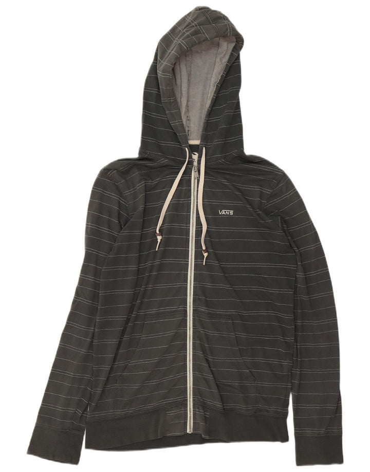 Vans Hættetrøje med lynlås til mænd, lille grå stribet bomuld