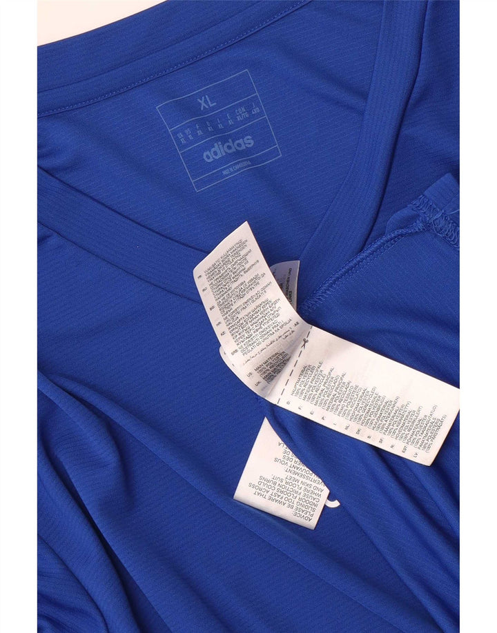 Adidas Herre Aeroready Top Langærmet XL Blå Polyester