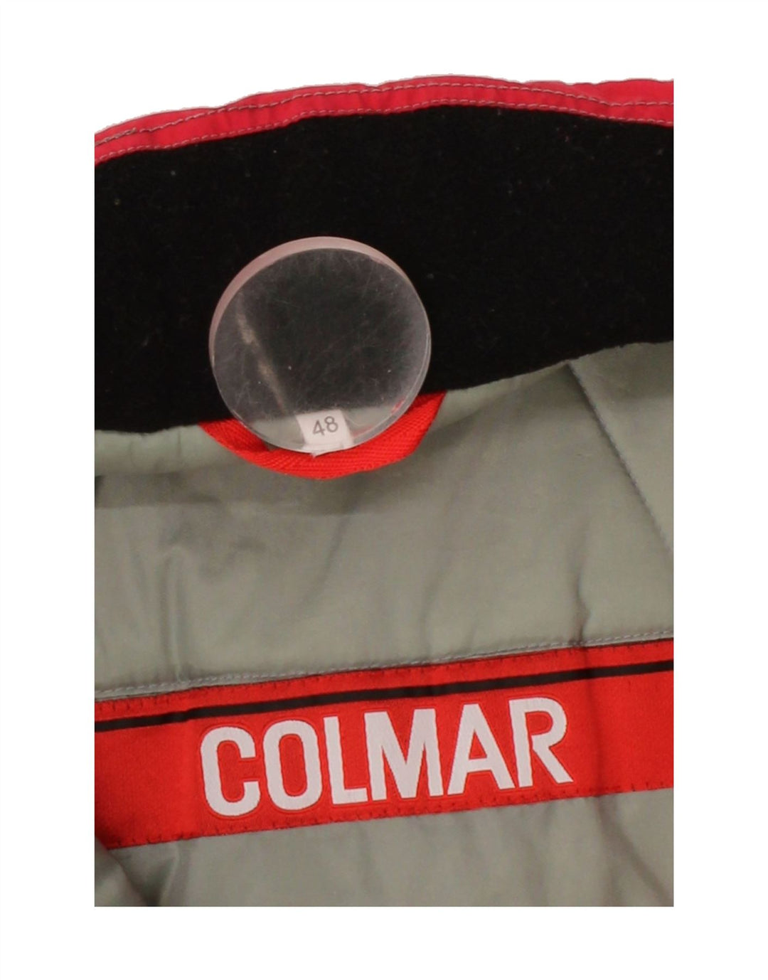 COLMAR Mens Padded Jacket IT 48 Medium Red Colourblock Vintage Colmar and Second-Hand Colmar from Messina Hembry 