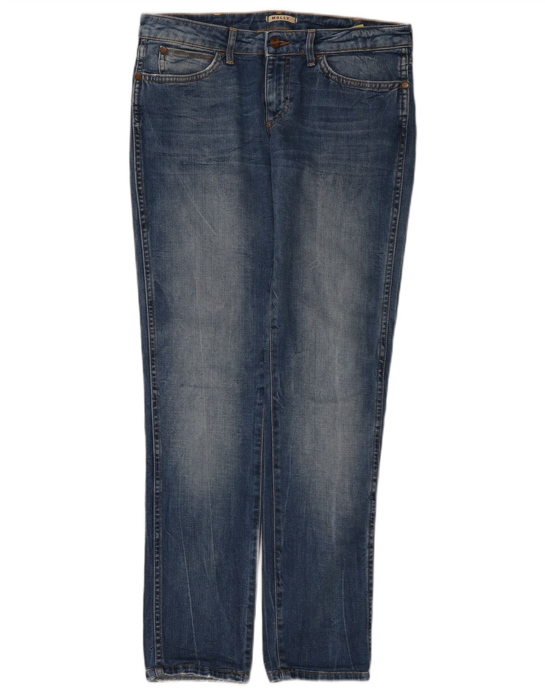 Wrangler Dame Molly Slim Jeans W28 L32 Blå Bomuld