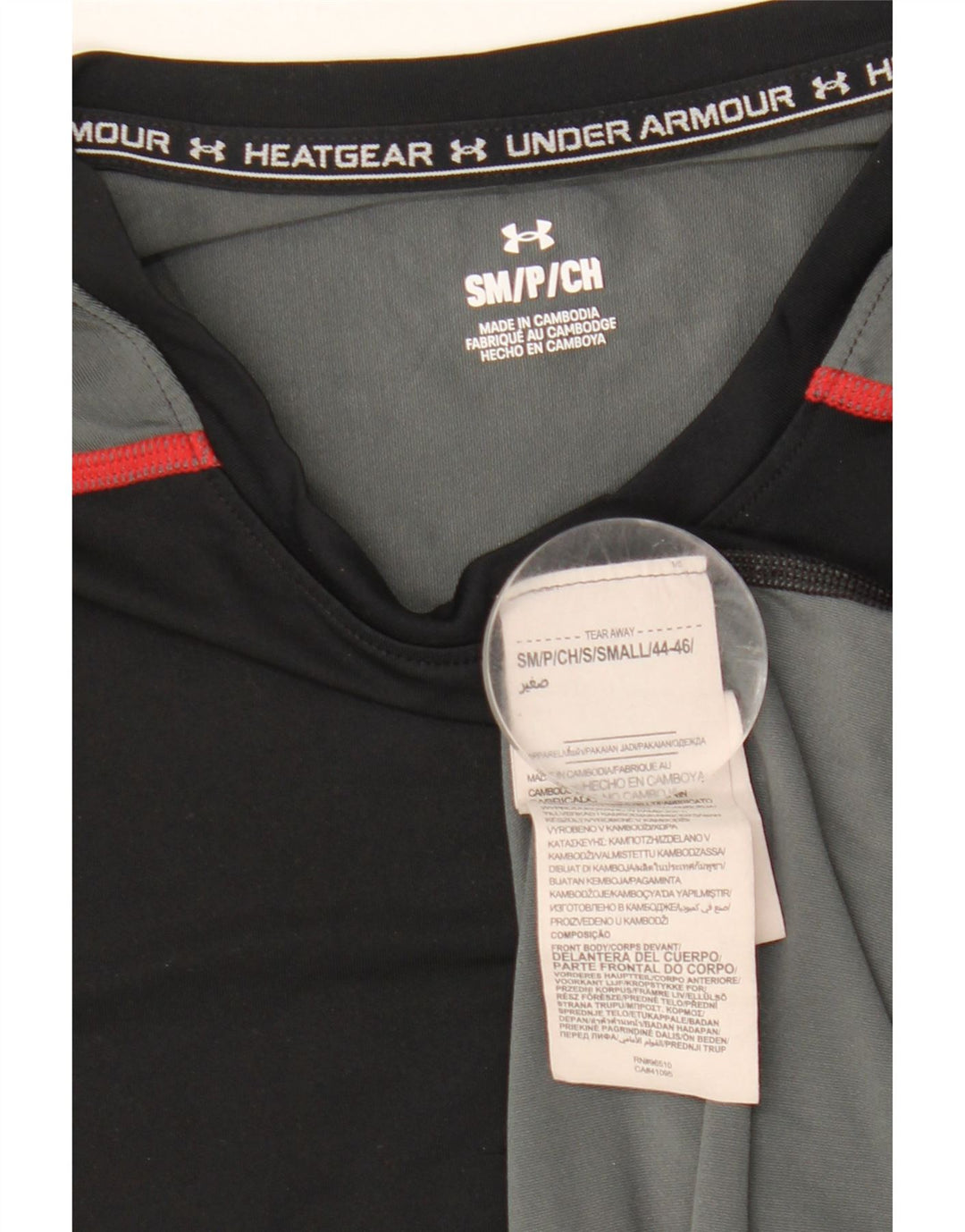 Under Armour Herre T-Shirt Top Lille Sort Colourblock Polyester