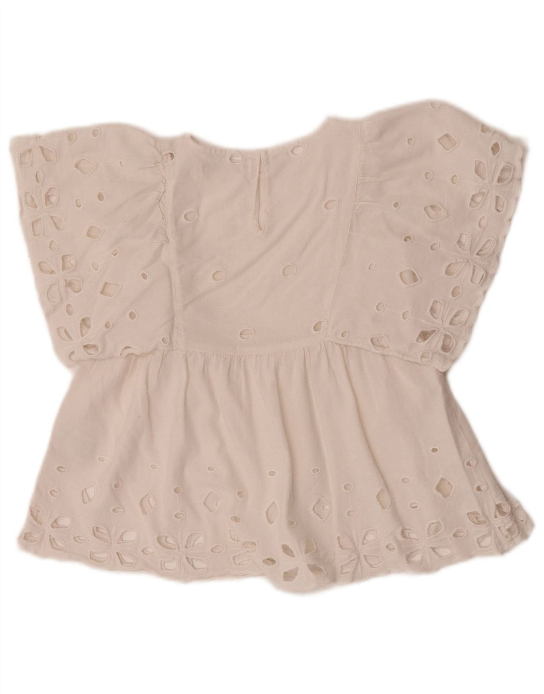Zara Pigebluse Top 6-7 År Hvid Bomuld