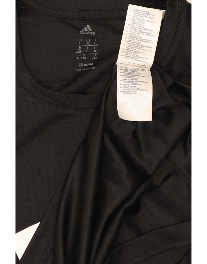 Adidas Herre Climalite Grafisk T-Shirt Top XL Sort Polyester