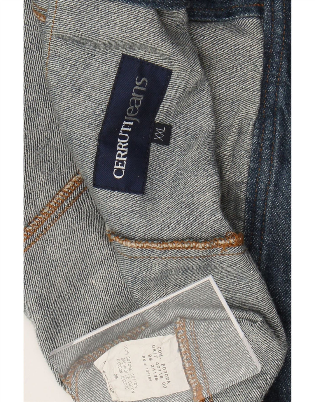 CERRUTI 1881 Herre denimjakke UK 44 2XL Blå Bomuld