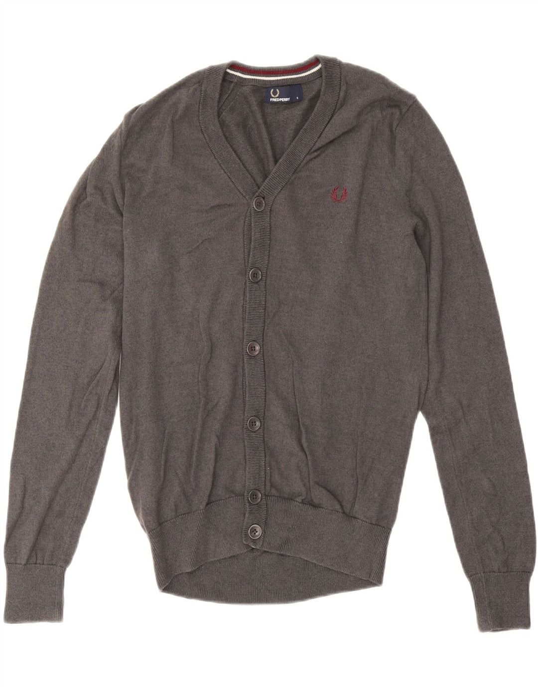 Fred Perry Herre cardigan sweater lille grå uld