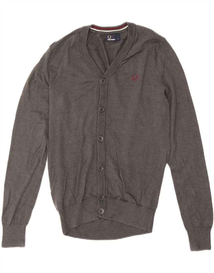Fred Perry Herre cardigan sweater lille grå uld