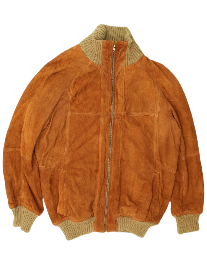 Essebi Herre Ruskind Bomber Jacket IT 52 XL Beige Læder
