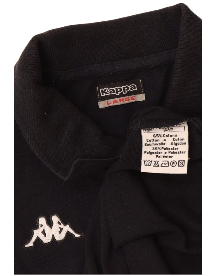 Kappa herre poloshirt stor sort bomuld