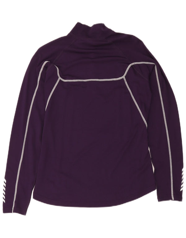 Helly Hansen Womens Zip Neck Pullover Tracksuit Top UK 18 XL Lilla