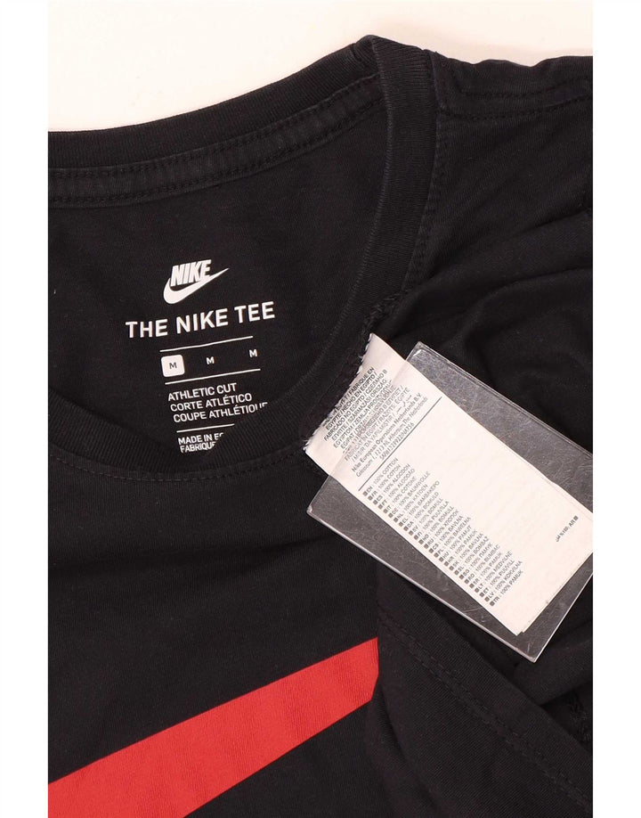 Nike Herre Athletic Cut Grafisk T-shirt Top Medium Sort Bomuld