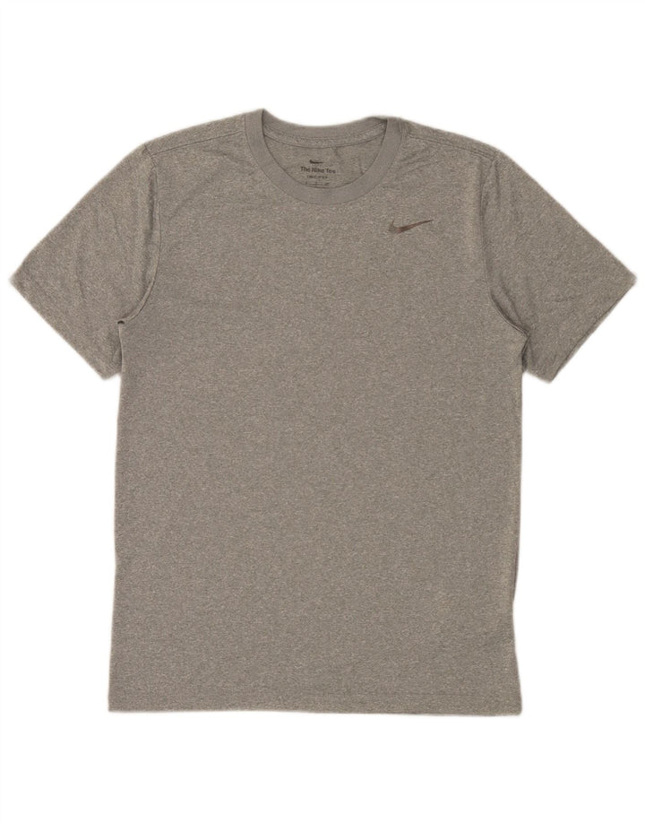 Nike Herre Dri Fit T-shirt Top Lille grå Flecked Polyester