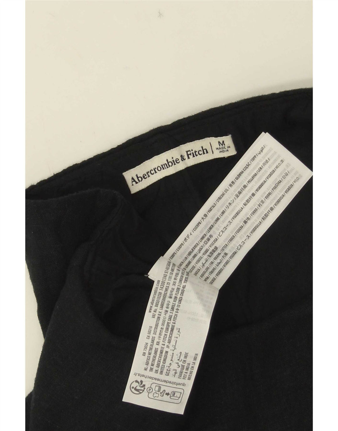 Abercrombie & Fitch Womens Skort UK 12 Medium Black Linen