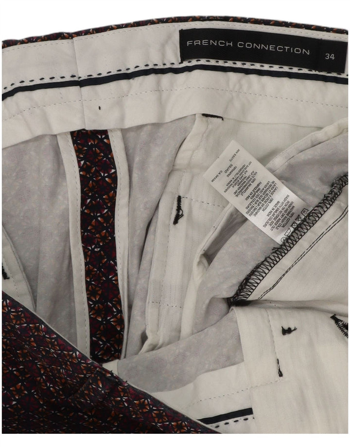 French Connection Herre Chino Shorts W34 Stor Flerfarvet Geometrisk