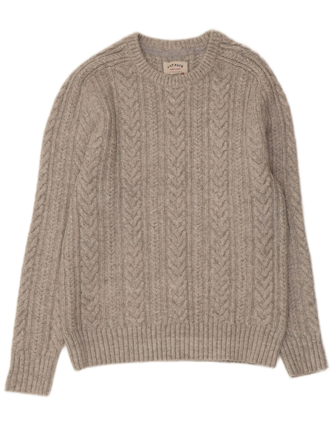 Fat Face Dame Jumper Sweater UK 14 Stor Grå