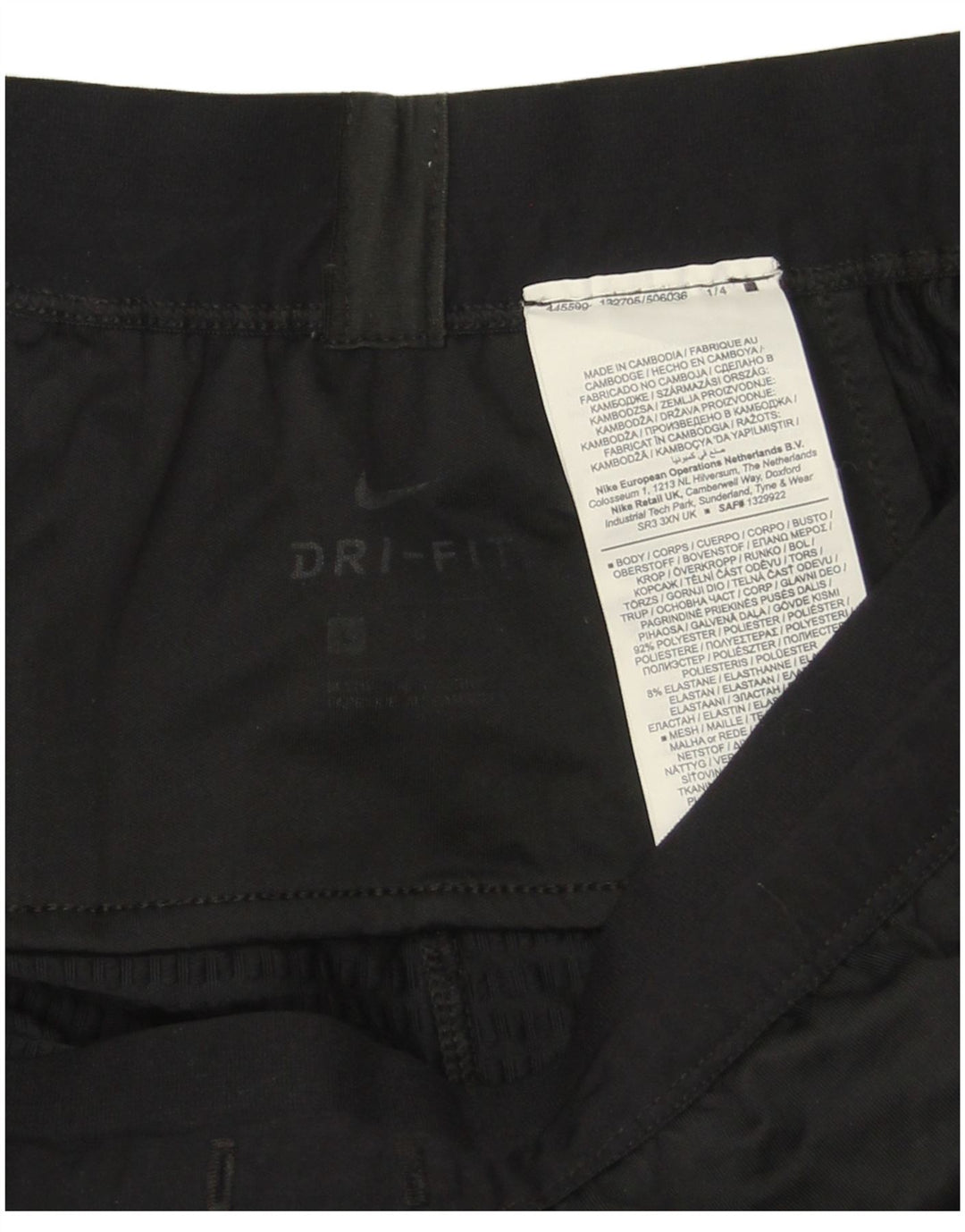 NIKE Womens Dri Fit Tracksuit Trousers UK 14 Large Black Polyester