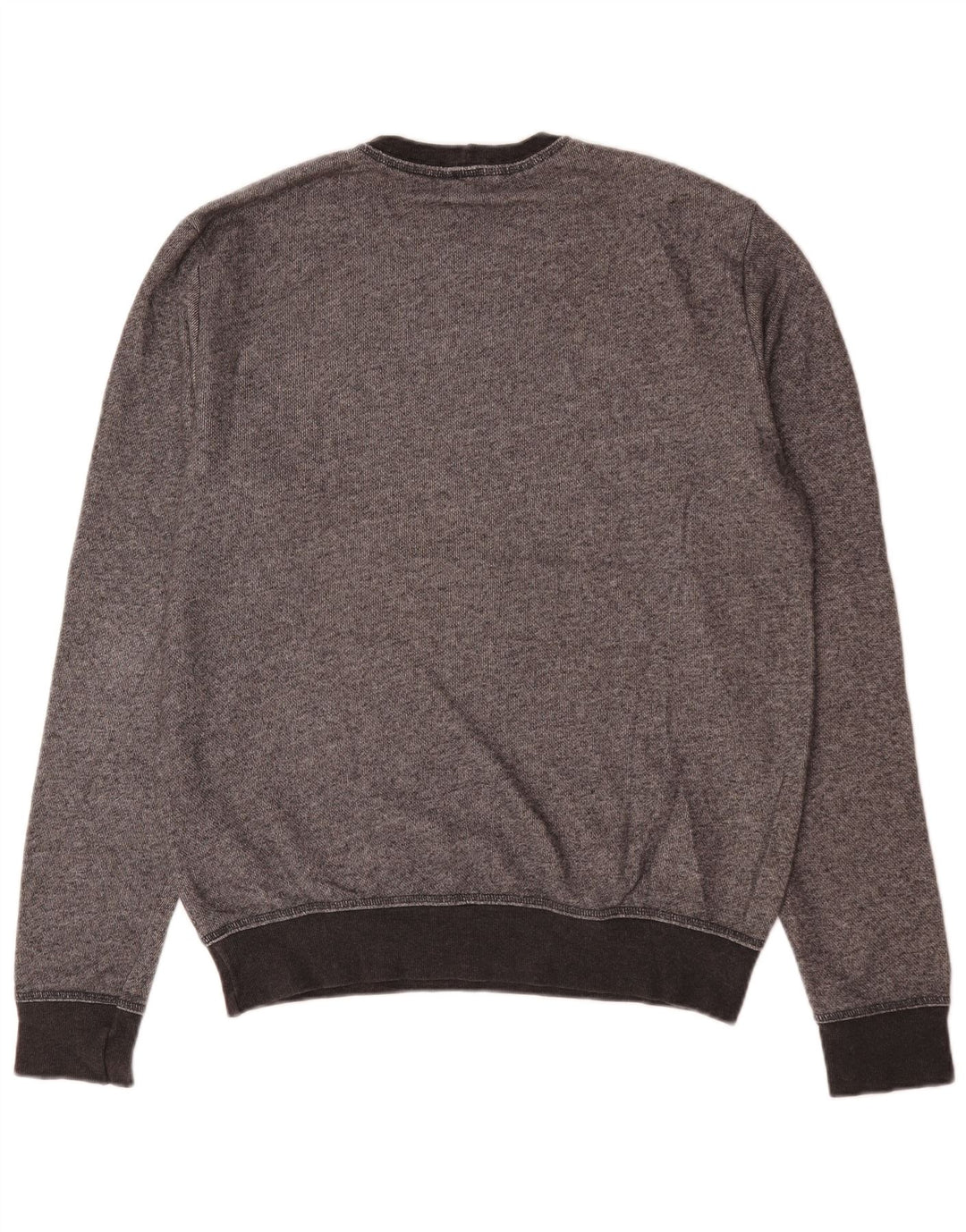 Benetton Herre Grafisk Sweatshirt Jumper 2XL Grå Flecked Bomuld