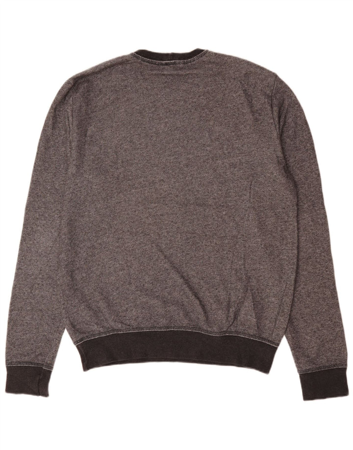 Benetton Herre Grafisk Sweatshirt Jumper 2XL Grå Flecked Bomuld