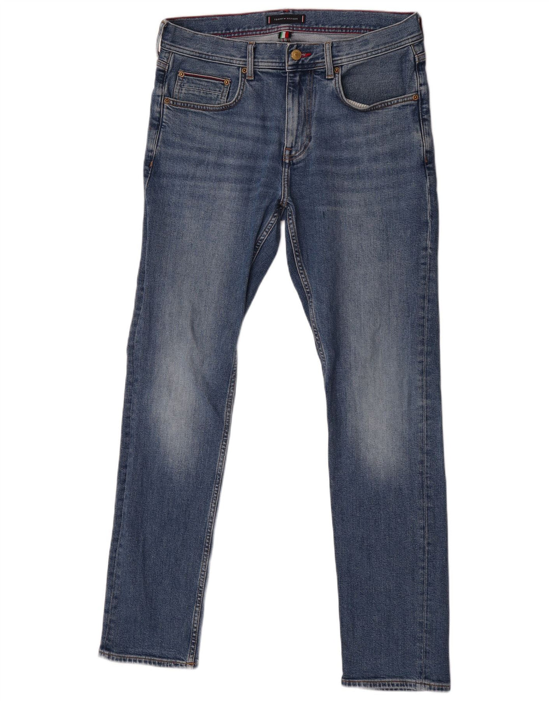 Tommy Hilfiger Herre Denton Straight Jeans W32 L32 Blå