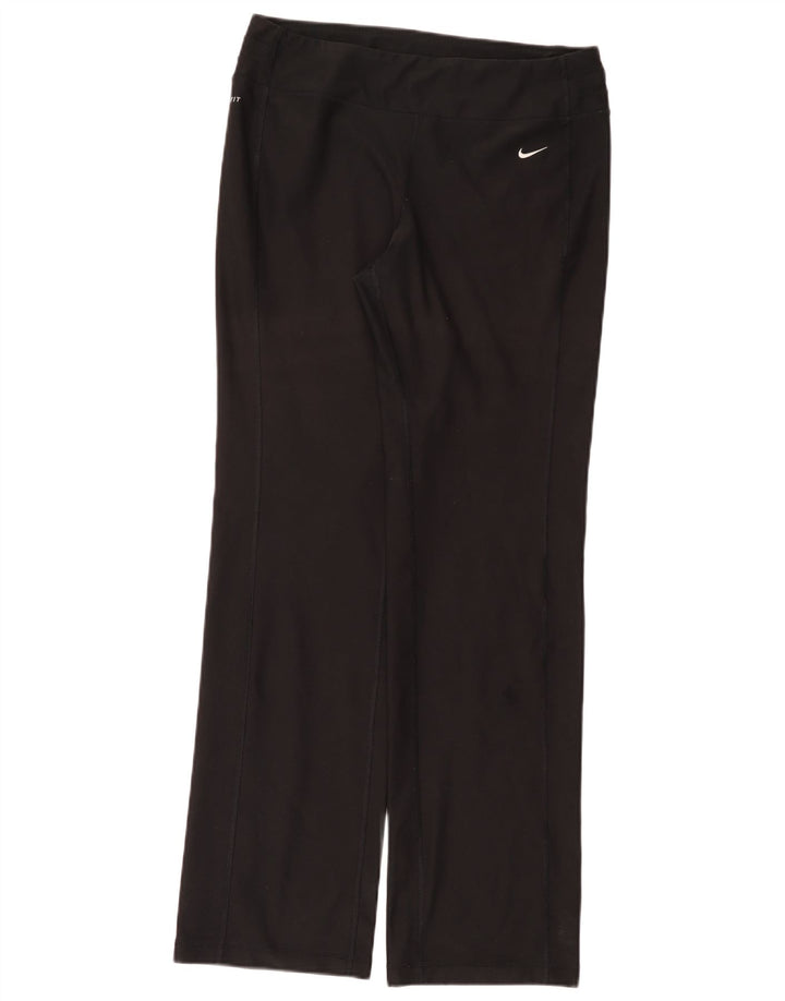 Nike Dame Dri Fit træningsdragt Bukser UK 14 Medium Sort