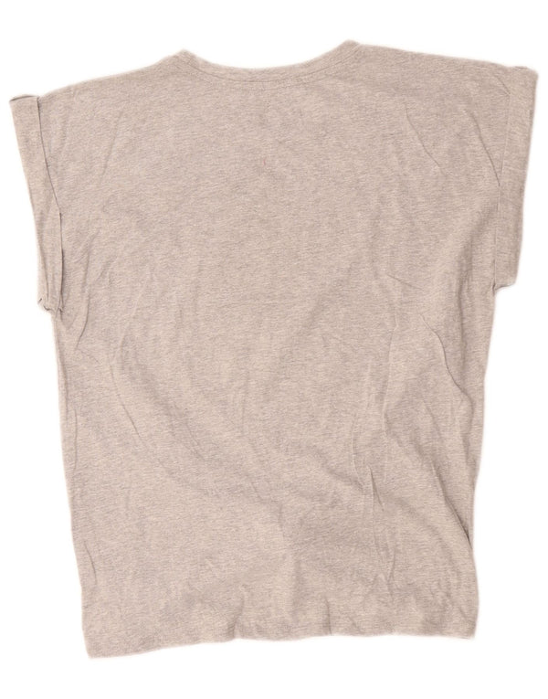 Hard Rock Cafe Dame Rom Grafisk T-Shirt Top UK 18 XL Grå Bomuld