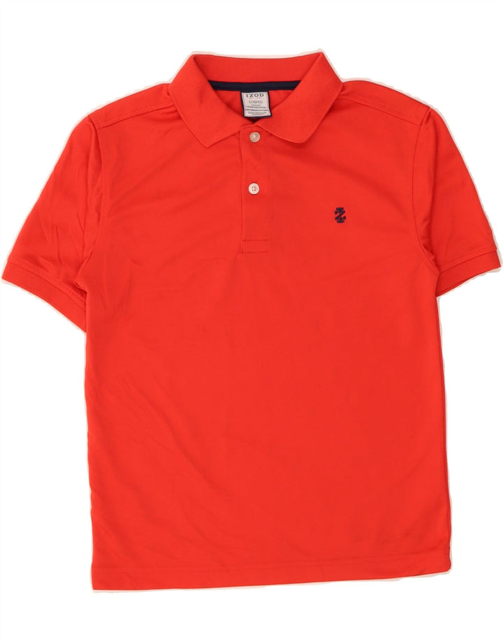 IZOD Boys Polo Shirt 10-11 Years Large  Red Polyester Vintage Izod and Second-Hand Izod from Messina Hembry 