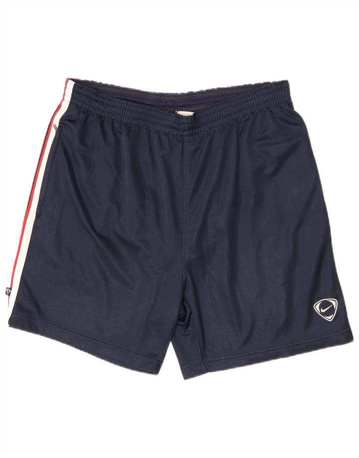 Nike Sportsshorts til mænd Large Navy Blue Colourblock Polyester