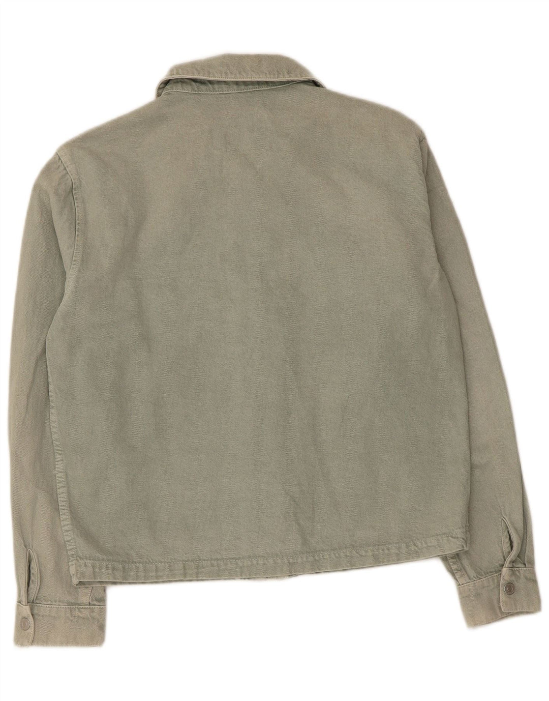 Zara Denimskjorte til mænd mellemgrøn bomuld