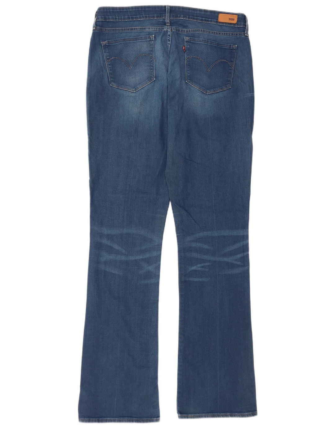Levi's Womens Demi Curve Mid Rise Bootcut Jeans W32 L34 Blue Cotton