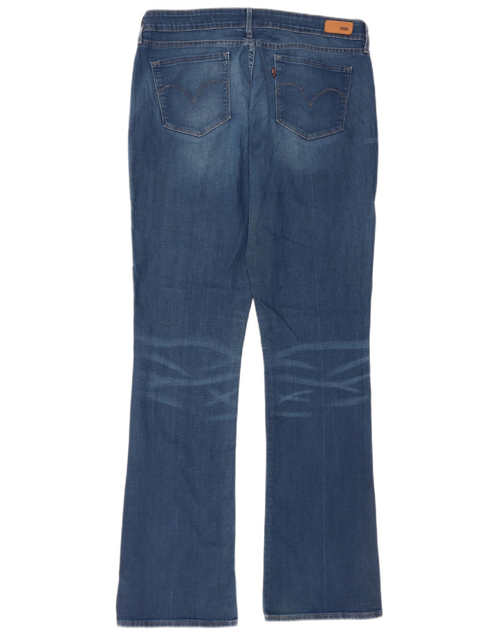 Levi's Womens Demi Curve Mid Rise Bootcut Jeans W32 L34 Blue Cotton