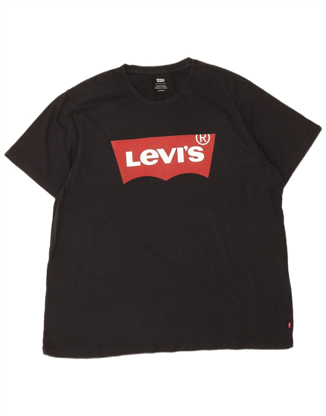 Levi's Herre grafisk T-shirt top 2XL sort bomuldslogo
