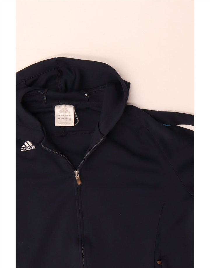 Adidas Herre Climalite hættetrøje med lynlås, lille marineblå polyester