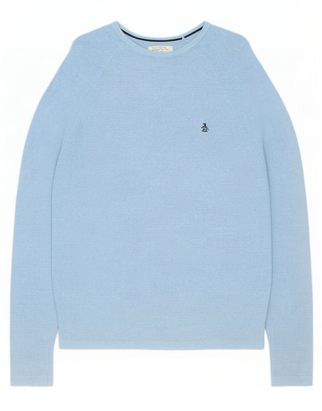 Penguin Herre Boat Neck Jumper Sweater Medium Blue Bomuld